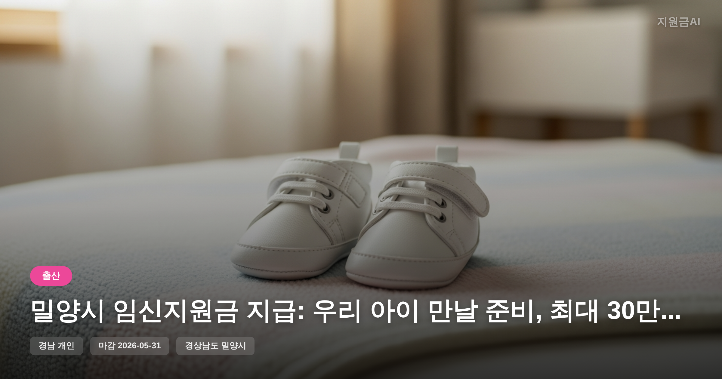 밀양시 임신지원금 지급: 우리 아이 만날 준비, 최대 30만원으로 든든하게