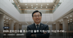 2026 온라인수출 중소기업 물류 지원사업: 마감 D-732일, 지금부터 준비하세요