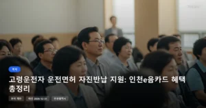 고령운전자 운전면허 자진반납 지원: 인천e음카드 혜택 총정리