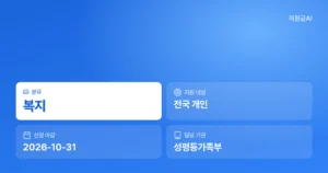 청소년 미혼 한부모 자립지원, 매월 50만원 지원금 조건과 신청 방법 [마감 10월 31일]